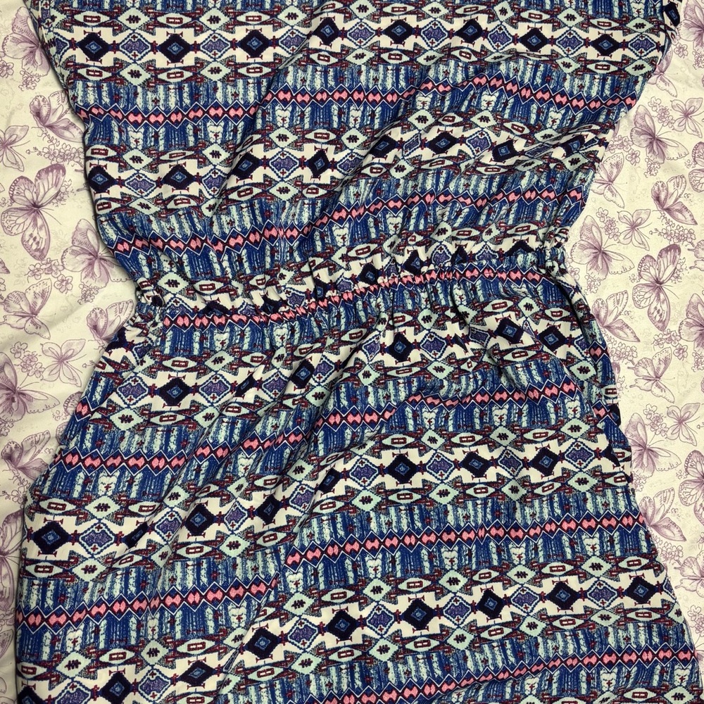 Pink Republic Blue and Pink Patterned Top